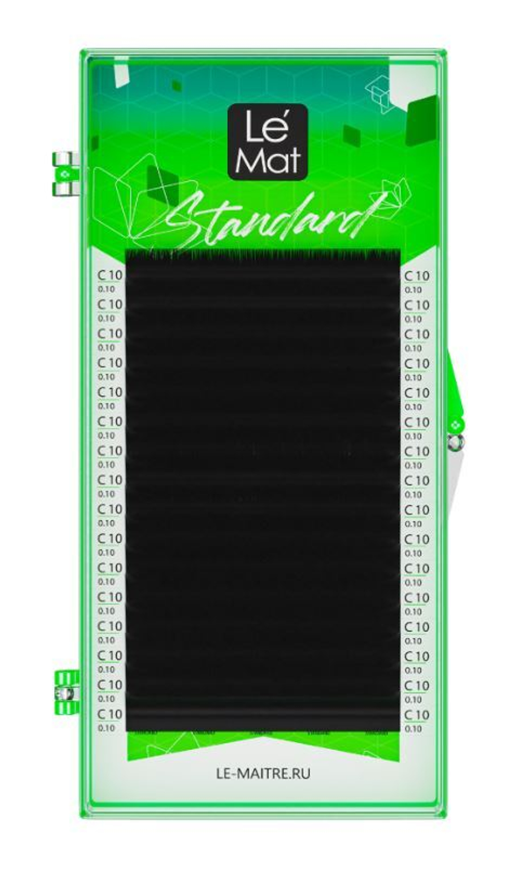 Ресницы Чёрные Le Maitre "Standard" (16 линий) МИКС, L 0.07 8-15 мм