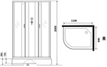 Душевая кабина Niagara Classic 110х80 R NG-33184-14RBKG с гидромассажем