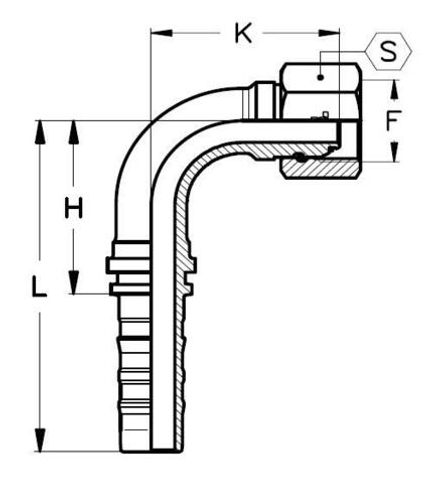 Фитинг DN 38 BSP (Г) 1.1/2 (90) CS
