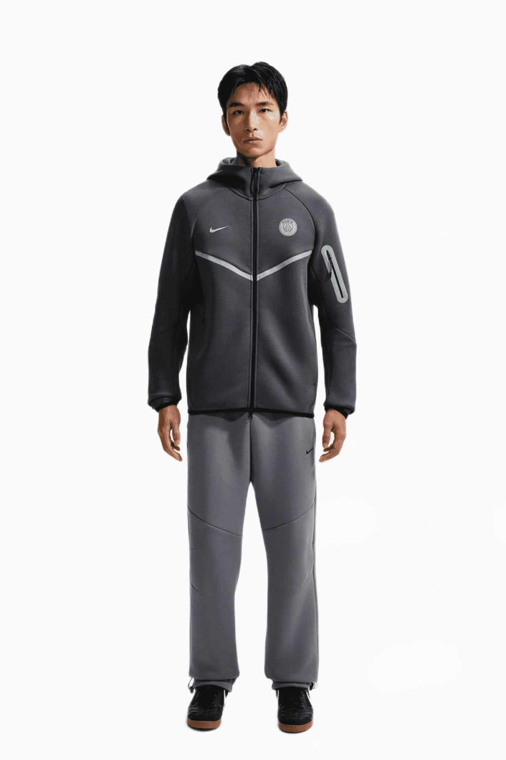 Кофта Nike PSG 26/27 Tech Fleece Windrunner - серый