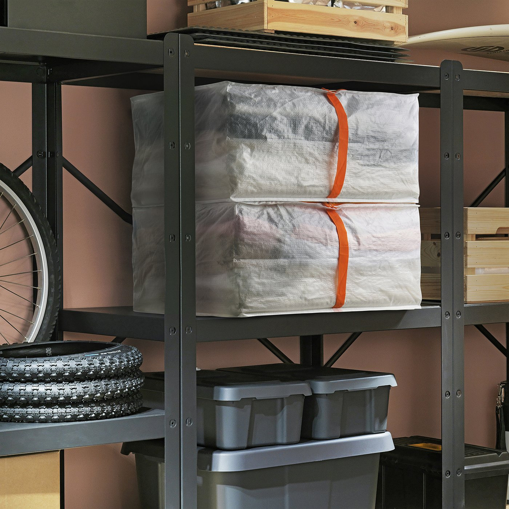 IKEA PÄRKLA  (ИКЕА ПЭРКЛА)  -  Контейнер для одежды/белья, белый 55x49x30 см
