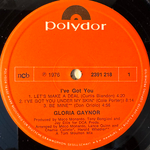 Gloria Gaynor - I've Got You (Скандинавия 1976г.)