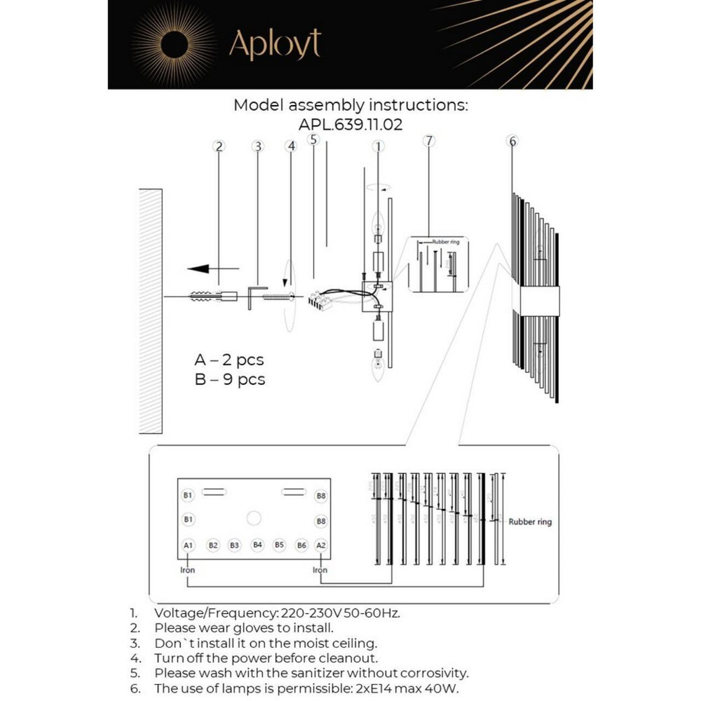 Настенный светильник Aployt Klod APL.639.11.02