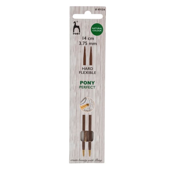 Спицы съемные Pony Perfect ⌀3.75 мм, 14 см, дерево, 2 шт, 49104