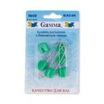 Булавки английские безопасные 40 мм, 6 шт, 08 зеленый, Gamma BUKS-006