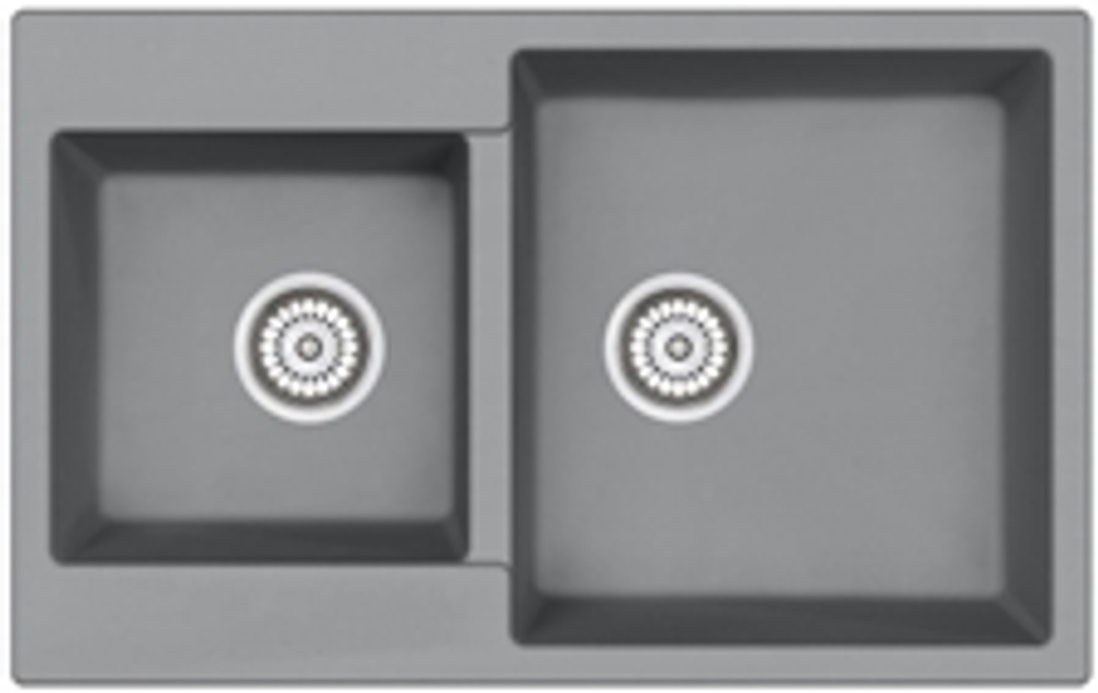 Мойка EMAR (EMQ-2800.Q) Антрацит, размер чаши 400*440*200мм и 310*320*195мм, врезная, модуль 900мм