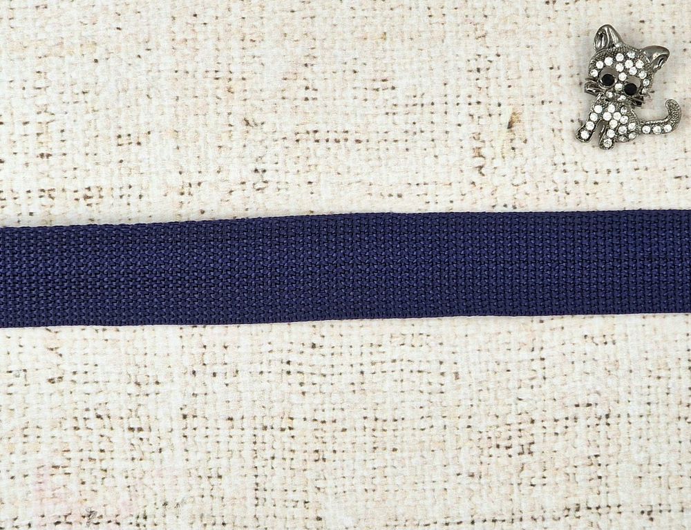 Лента ременная стропа, 30 гр/м, ш. 5 см, тёмно-синий