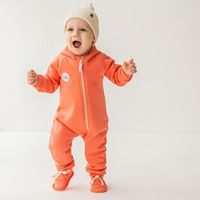 Комбинезон с капюшоном "Персик" утепленный 0+