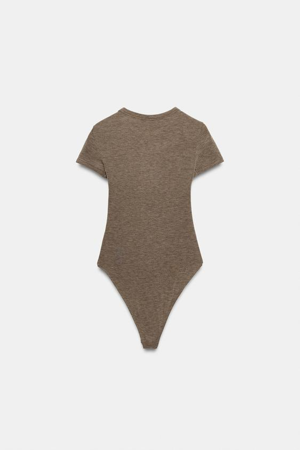 ZARA БОДИ С КОРОТКИМИ РУКАВАМИ, СЕРО-КОРИЧНЕВЫЙ