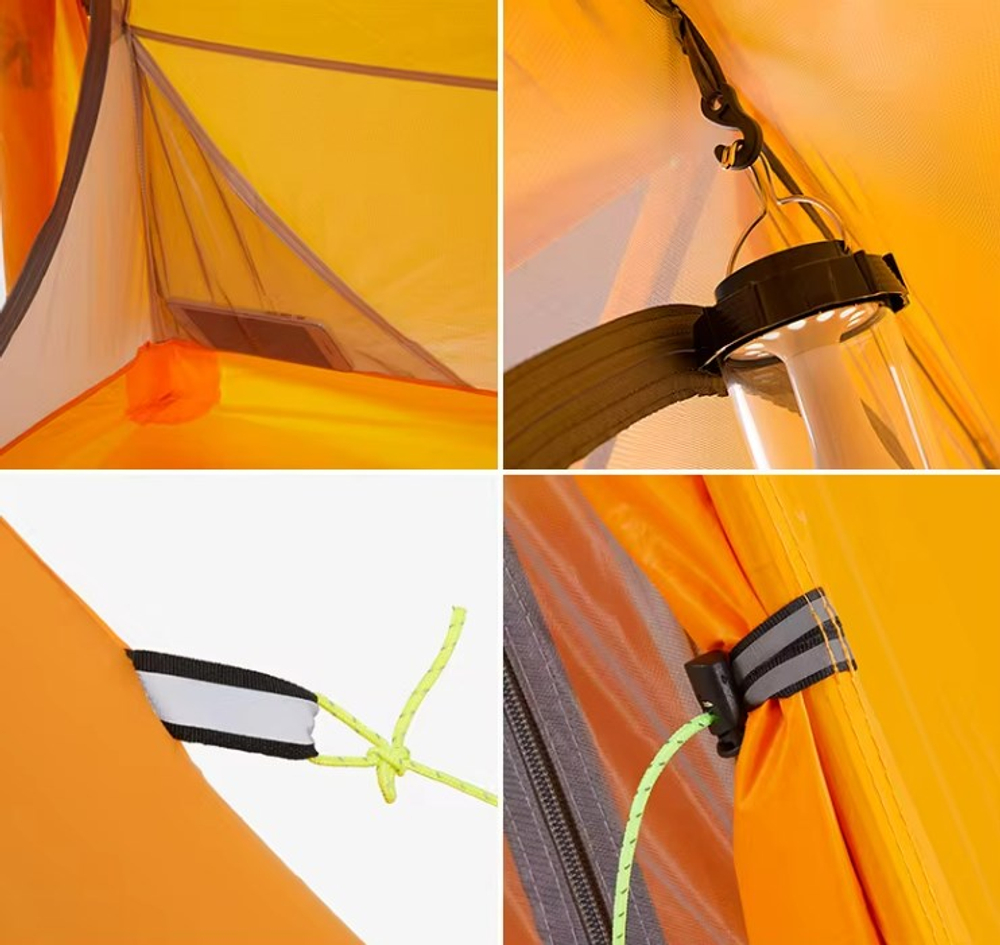 Палатка Naturehike Cycling (Spider) Si 1-местная, алюминиевый каркас, сверхлегкая, янтарная, артикул NH18A095-D-AYE.