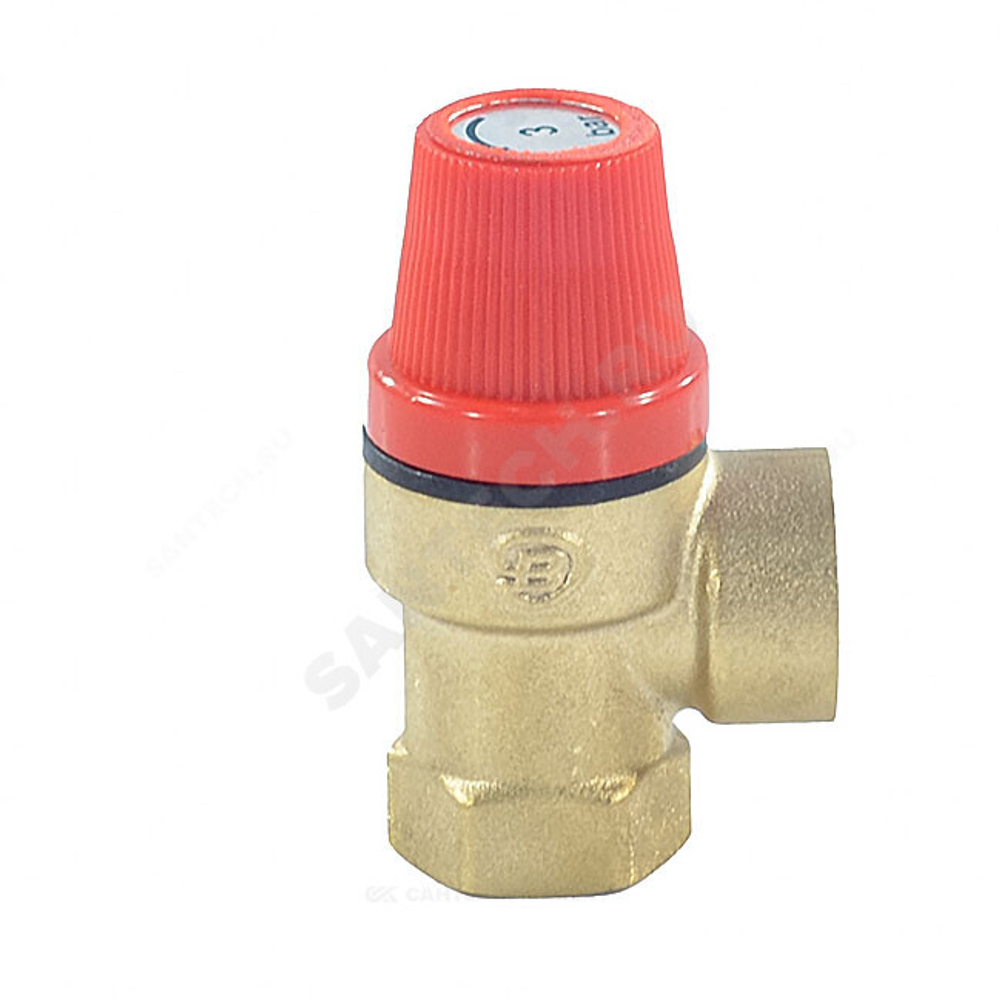 Клапан предохранительный угловой латунь Ду 15х15 ВР G1/2"хG1/2" Рср=3бар Benarmo
