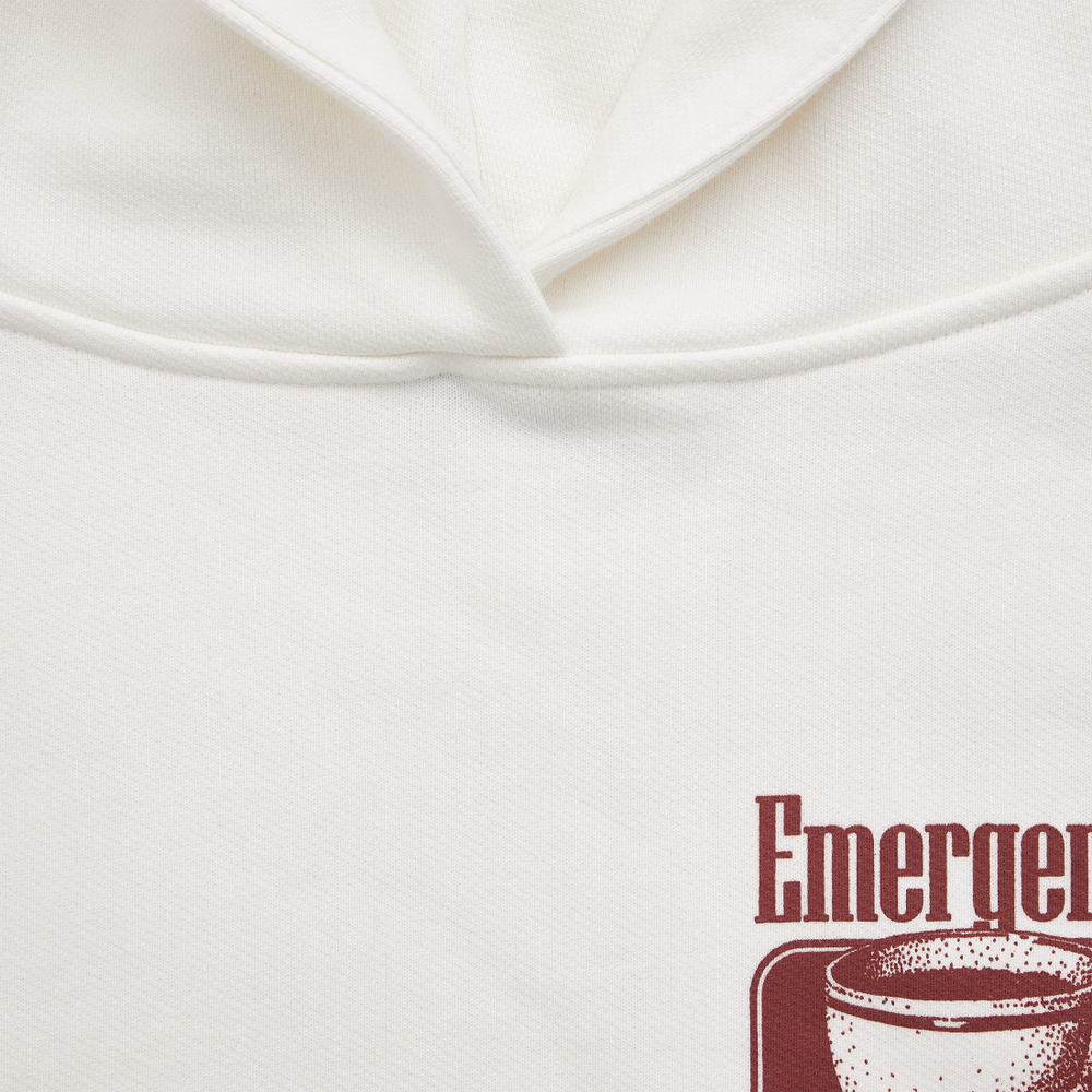 COFFEE CROPPED HOODIE OVERSIZED