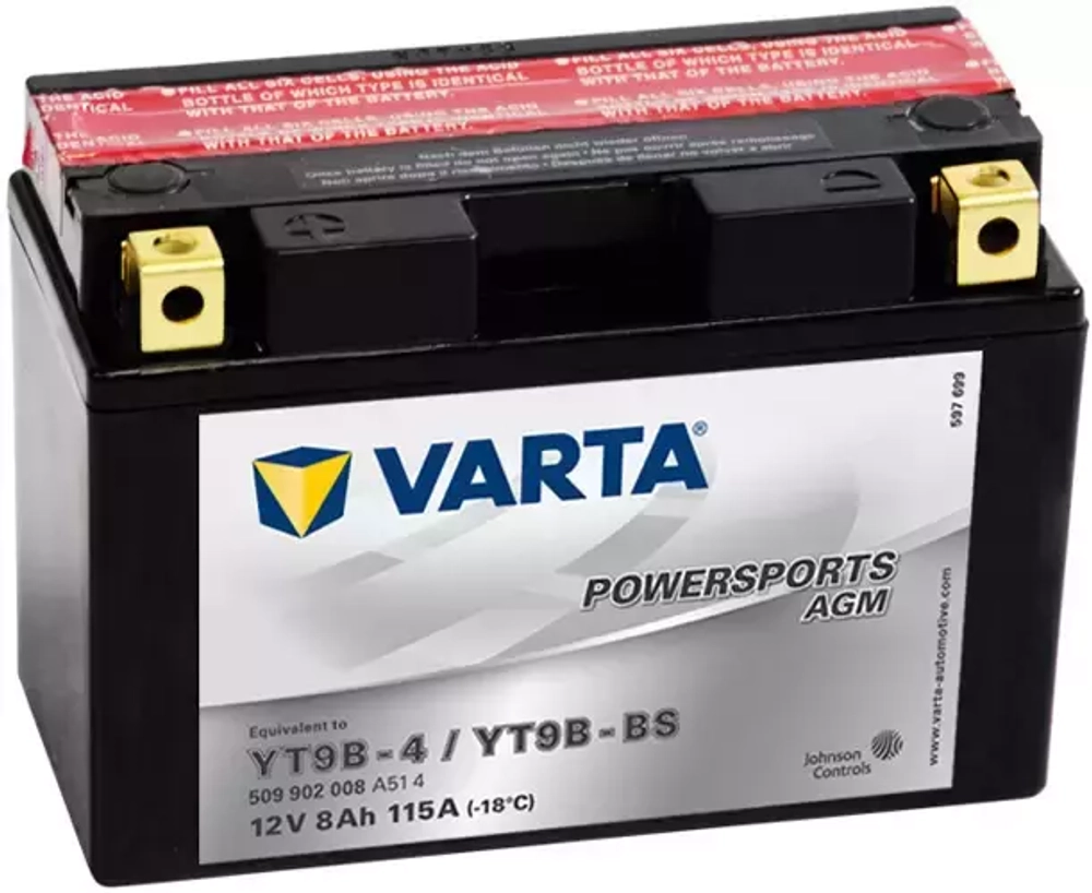 Аккумулятор Varta AGM YT9B-BS; 509902008