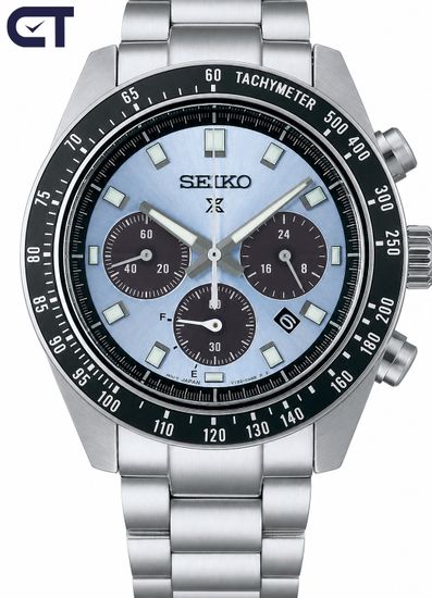 Seiko SSC935 Prospex Speedtimer мужские наручные часы — солнечный хронограф с голубым циферблатом