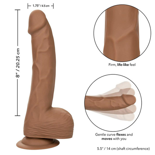 Коричневый фаллоимитатор 25,5см California Exotic Novelties Silicone Studs SE-0253-10-2