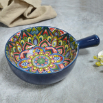 Кокотница с ручкой "Arabesque" 20,3*15,3*5,5см (синий)