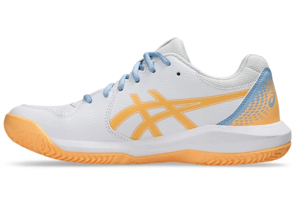 Женские кроссовки для padel Asics Gel-Dedicate 8 Padel - white/orange glow