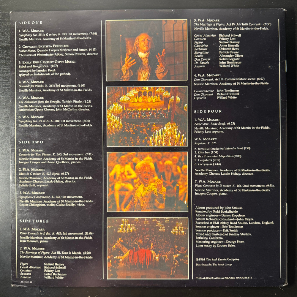 Amadeus (Original Soundtrack Recording) 2LP (Скандинавия 1987г.)