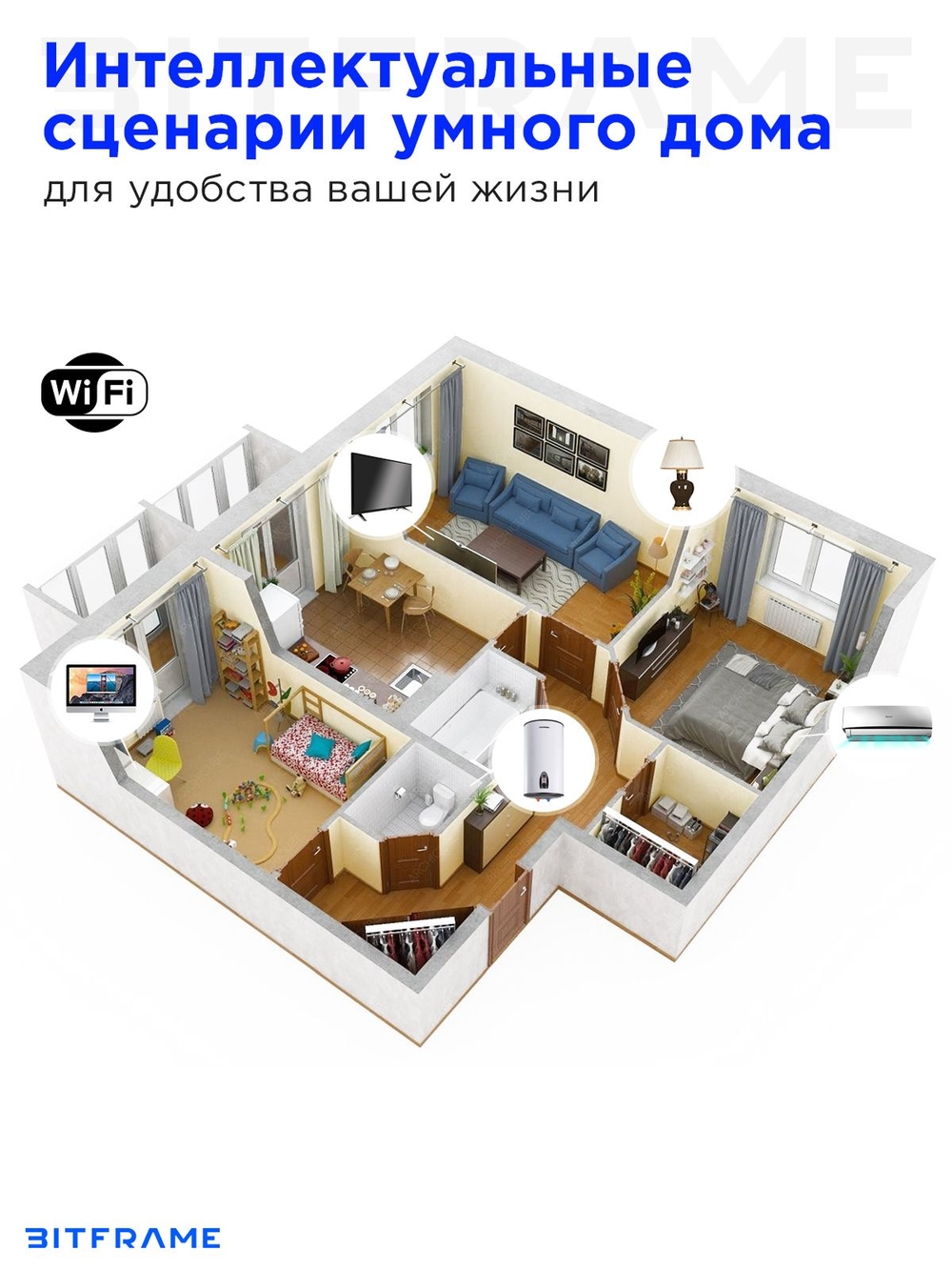 Умный автоматический выключатель wifi на DIN рейку 25А Tuya Smart Life, умный автомат wifi