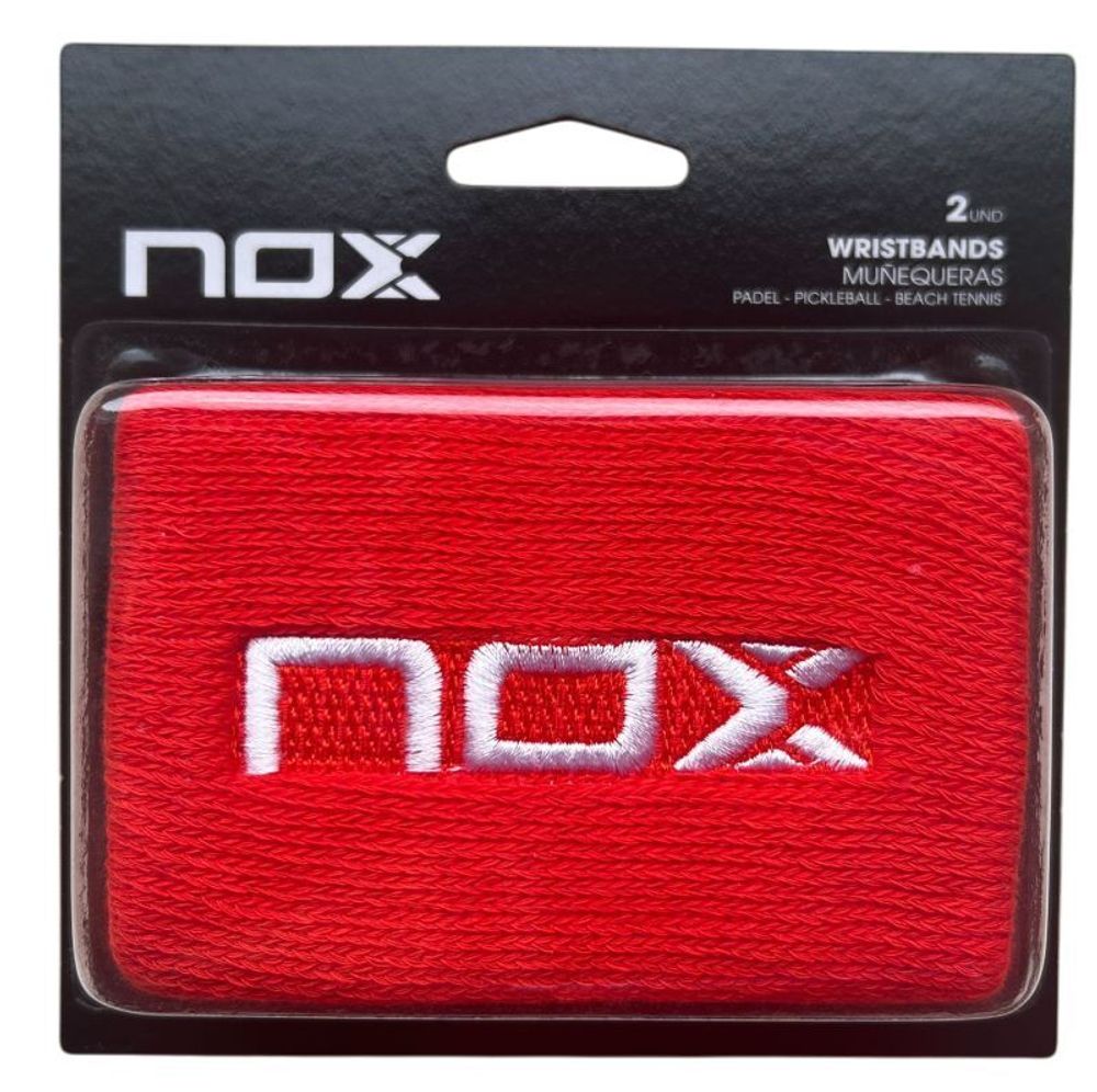 Напульсник теннисный NOX Sport Wirstband 2P - red/white