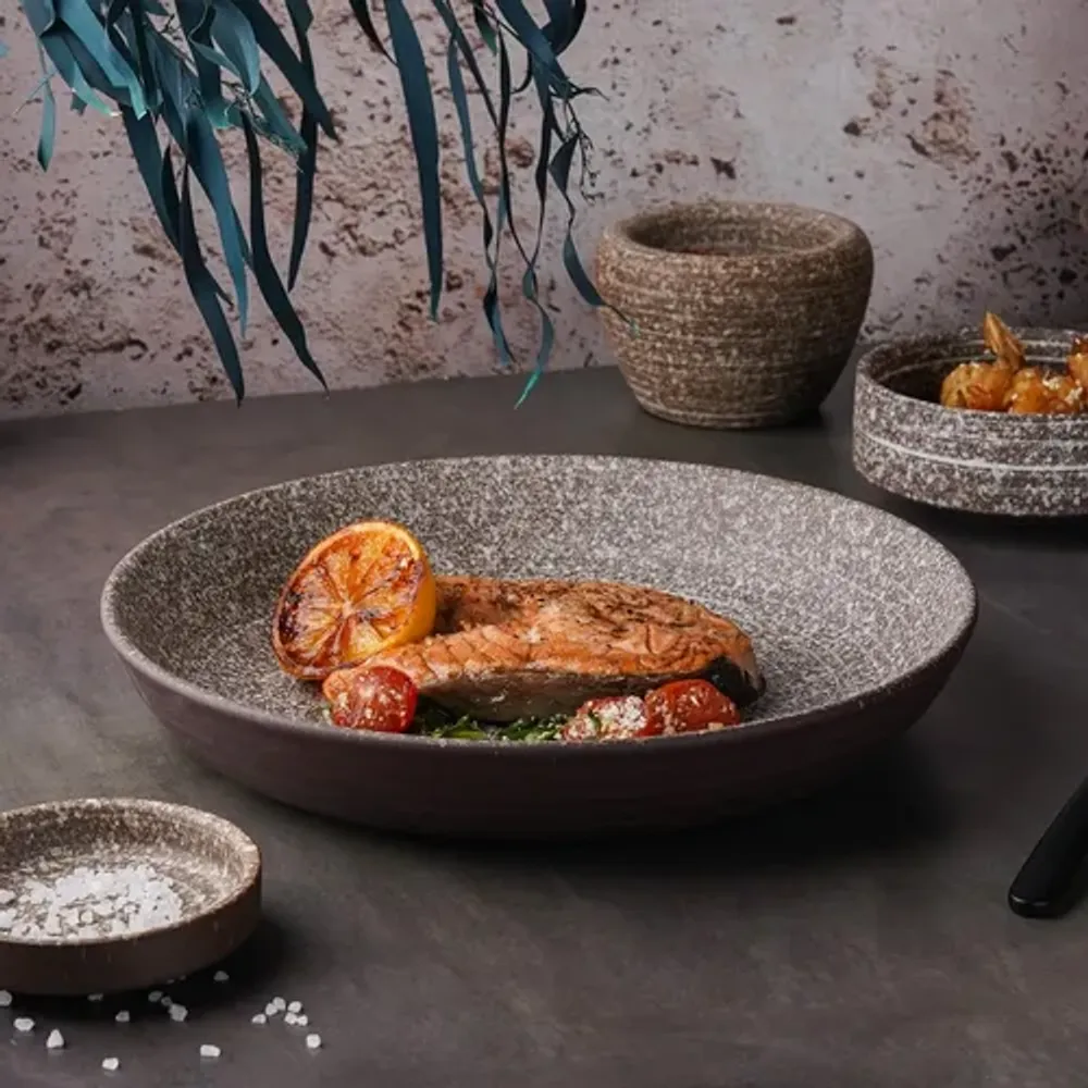 Салатник 1300 мл d 25,7 см h4,4 см Brown Untouched Taiga P.L. Proff Cuisine [1]