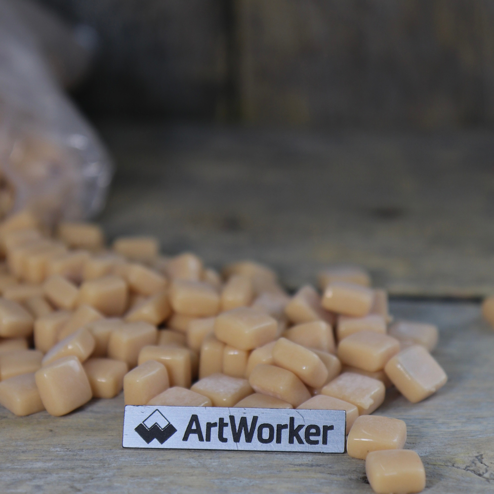 Стеклянная мозаика FLORY12 AW005 Бежевый цвет 12x12мм ArtWorker