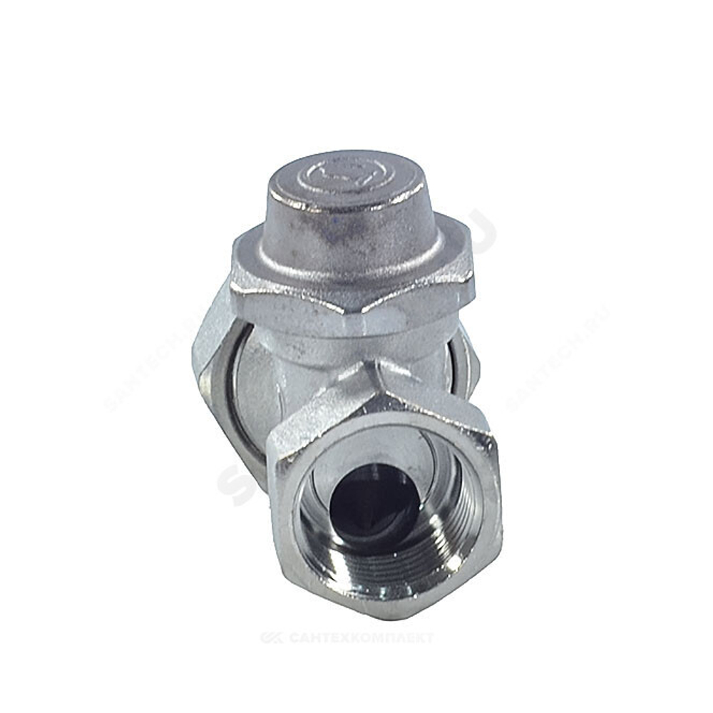 Клапан запорный Ду 20 Ру16 ВР прямой штуцер без уплотнения R715TG Giacomini R715X034