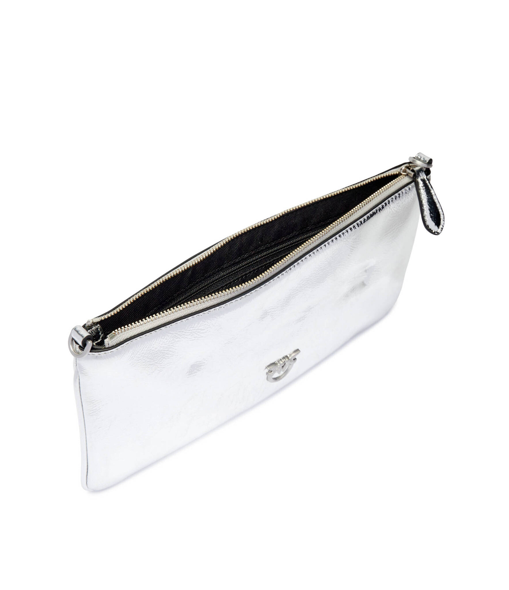 Кожаный клатч HORIZONTAL FLAT Pinko - серебряный(102747 A1VB)