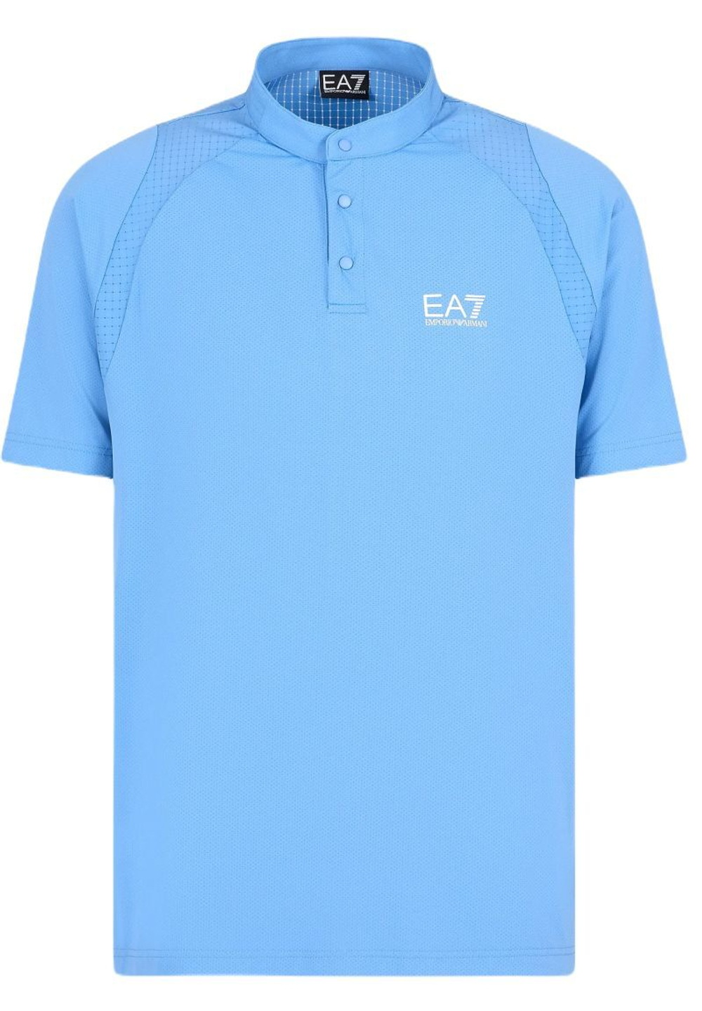 Мужское теннисное поло EA7 Man Jersey - небесный