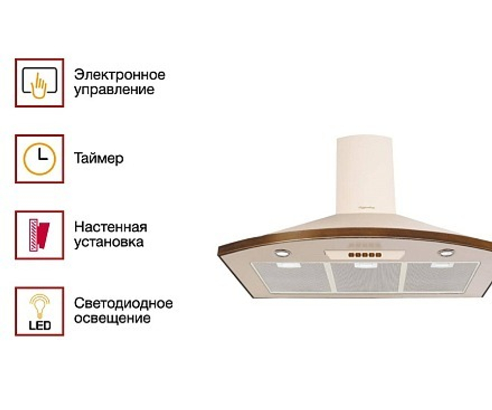 Вытяжка Kuppersberg BONA 90 C Bronze
