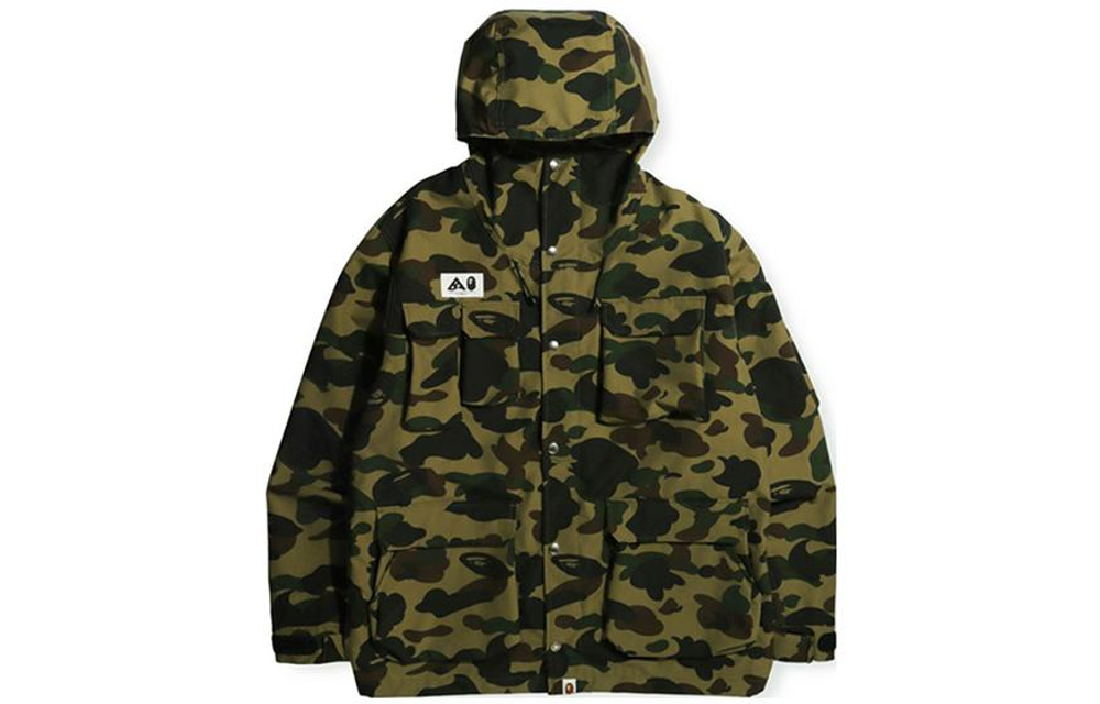A Bathing Ape 1st Camo Mountain Parka зеленый