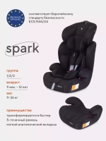 Автокресло ZY10 "Spark" RANT basic (Black) группа 1-2-3 (9-36 кг)