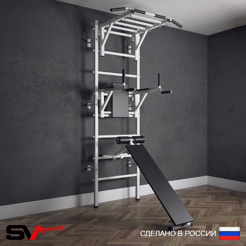 Шведская стенка Sv Sport (Турник рукоход/Брусья/Скамья)