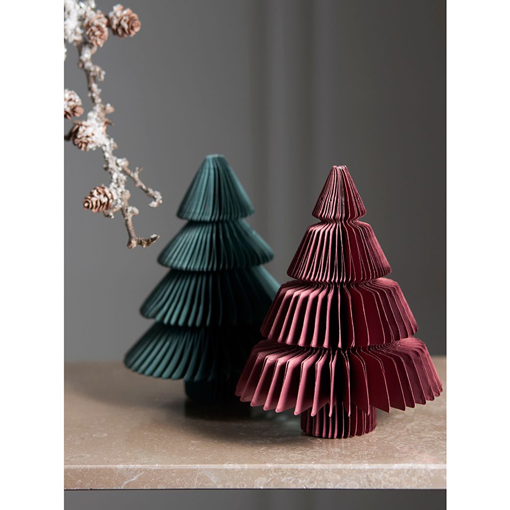 Декор новогодний Honeycomb tree бордового цвета из коллекции New Year Essential, 18 см