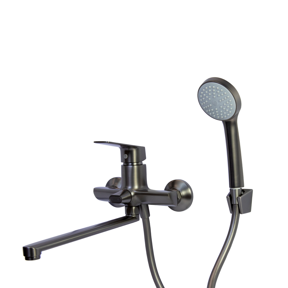 Смеситель для ванны и раковины 35k MIXLINE МЛ14-02 (ML14-02GR) ГРАФИТ