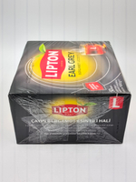 Чай черный Lipton Earl Grey с бергамотом 50 пакетиков 100 г (Турция)