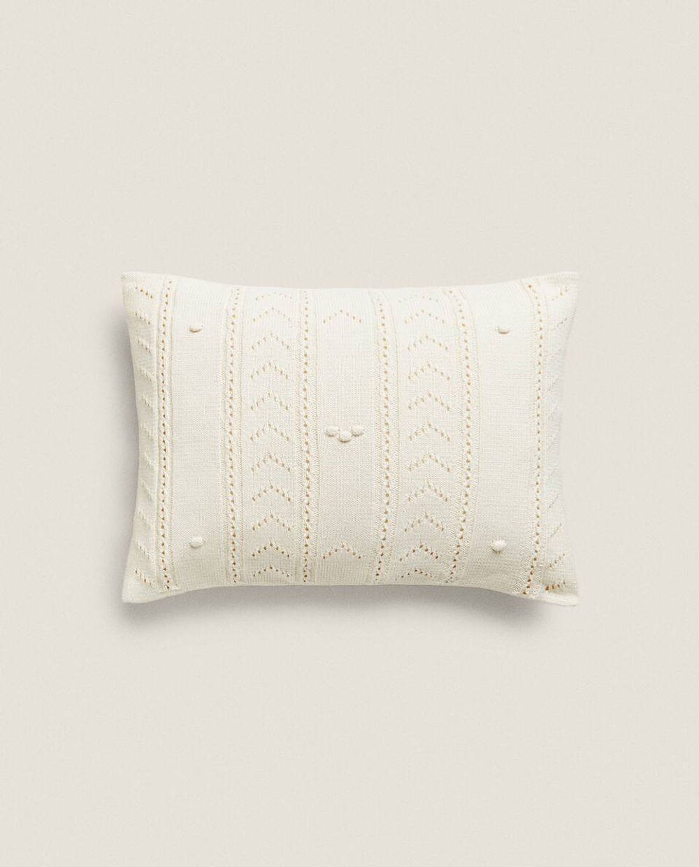 ZARA HOME ДЕТСКИЙ ЧЕХОЛ ДЛЯ ДЕКОРАТИВНОЙ ПОДУШКИ, КРЕМОВЫЙ