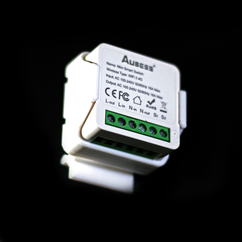 Набор 2 шт., крепление для умного Wi-Fi реле Тuya Аubess Mini Smart Switсh, белое