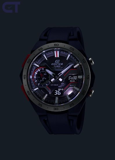 Casio ECB-2200P-1ADF мужские часы — лёгкие спортивные часы EDIFICE с выразительным обликом,