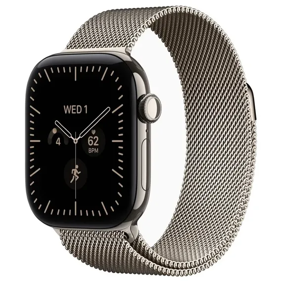 Умные часы Apple Watch Series 12 46 мм Titanium Milanese Loop Титановый Natural