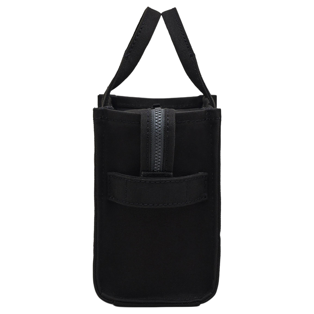 MARC JACOBS Canvas Small Tote Bag Top Zip Closure Women"s Black
