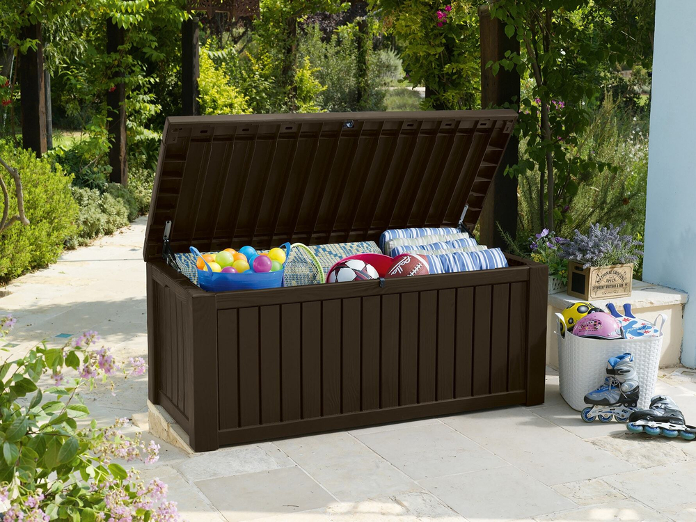 Пластиковый сундук Keter Rockwood 570 л brown