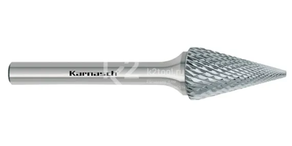 Борфреза твердосплавная Karnasch форма M, 3х8х3х38 мм, насечка HP-4, без покрытия, арт. 11.3092-010