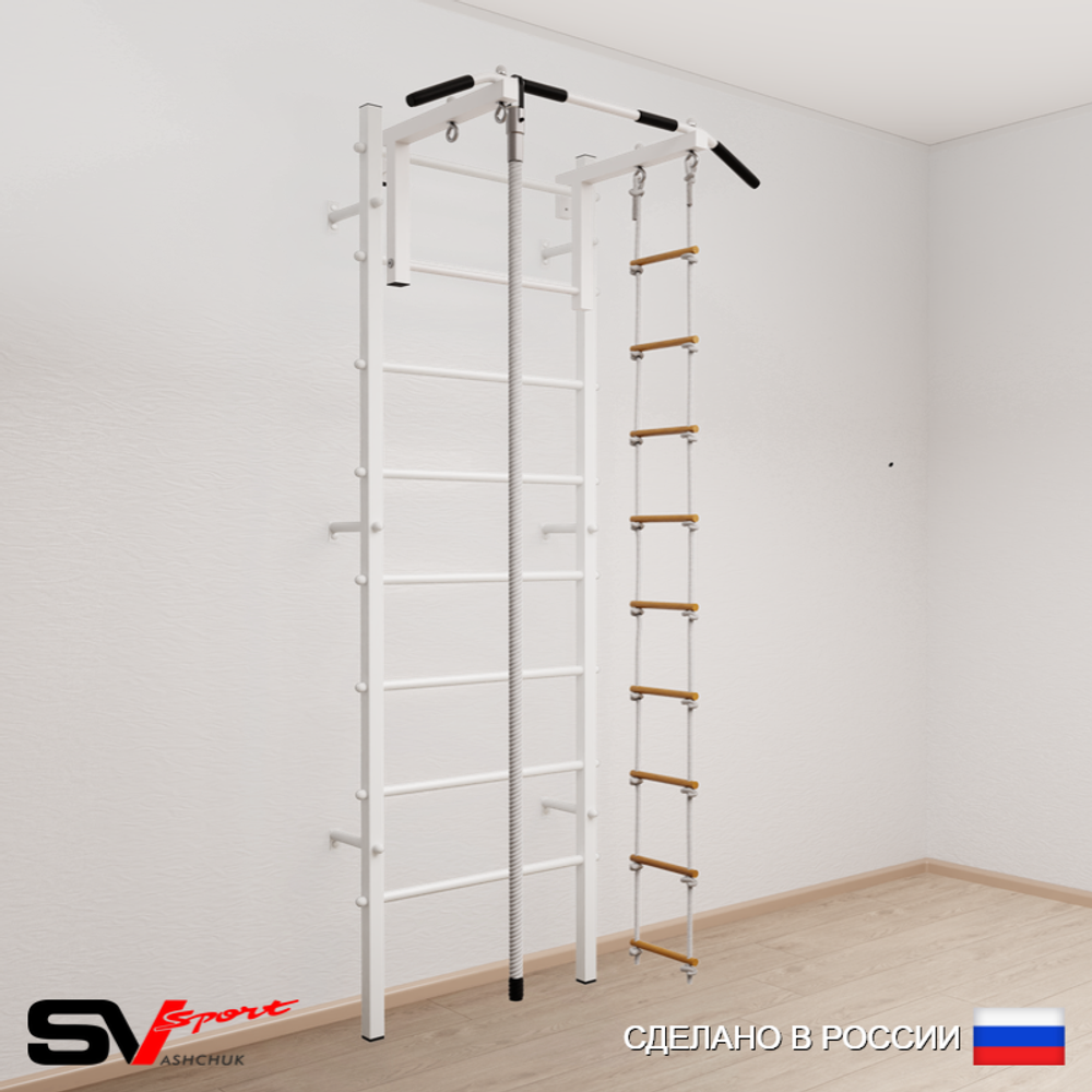 Шведская стенка Sv Sport усиленная 614 (Турник стандарт/Канат/Лестница)