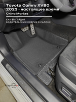 Передние автомобильные коврики ЭВА с бортами для Toyota Camry IX (XV80) 23-н.в. China Market