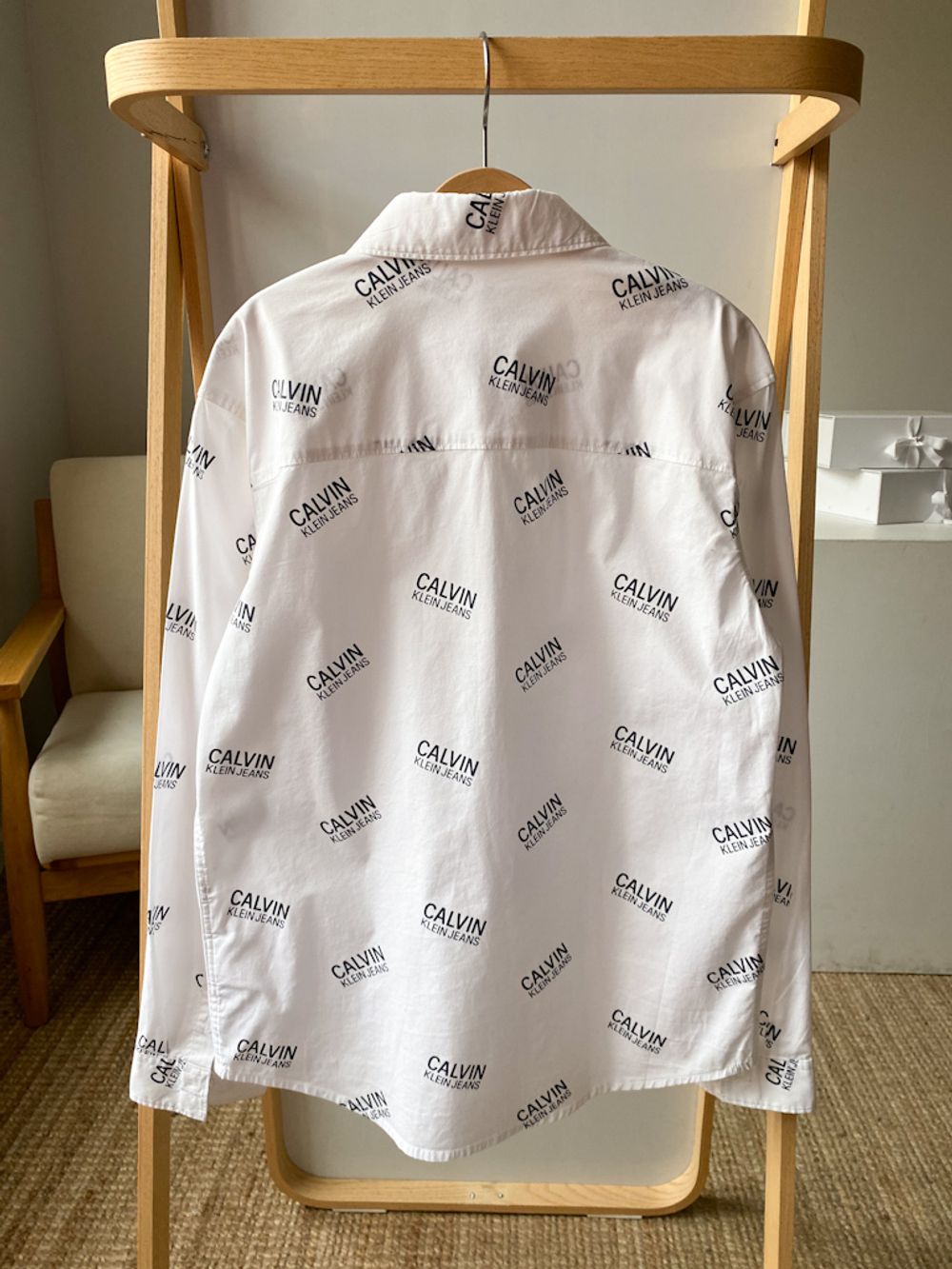 Хлопковая рубашка Calvin Klein, 152