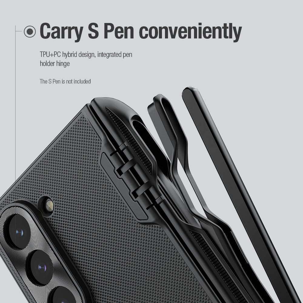 Чехол с поддержкой MagSafe и встроенным держателем для S Pen от Nillkin для Samsung Galaxy Z Fold 6 5G, серия Super Frosted Shield Fold Magnetic Case-Pen Holder Version