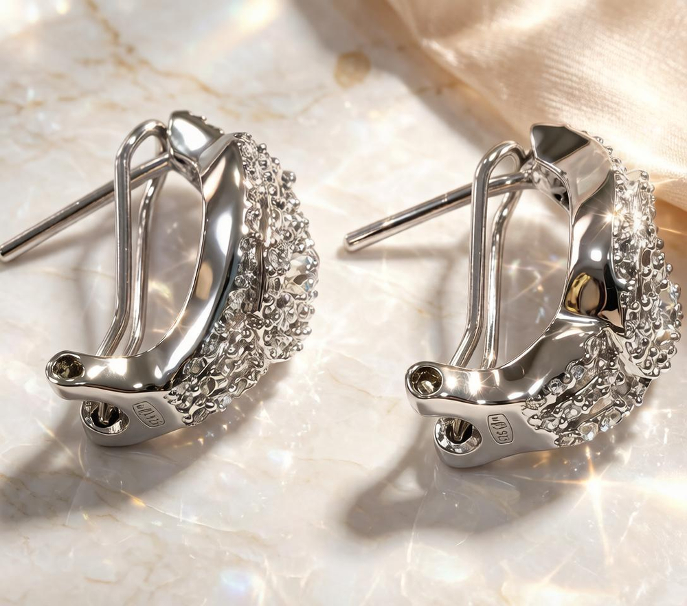 Ювелирные серьги из серебра 925 пробы