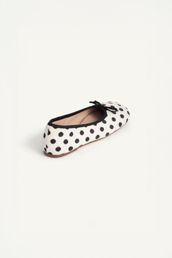 ZARA БАЛЕТКИ В ГОРОШЕК - LIMITED EDITION, ЭКРЮ/БЕЛЫЙ