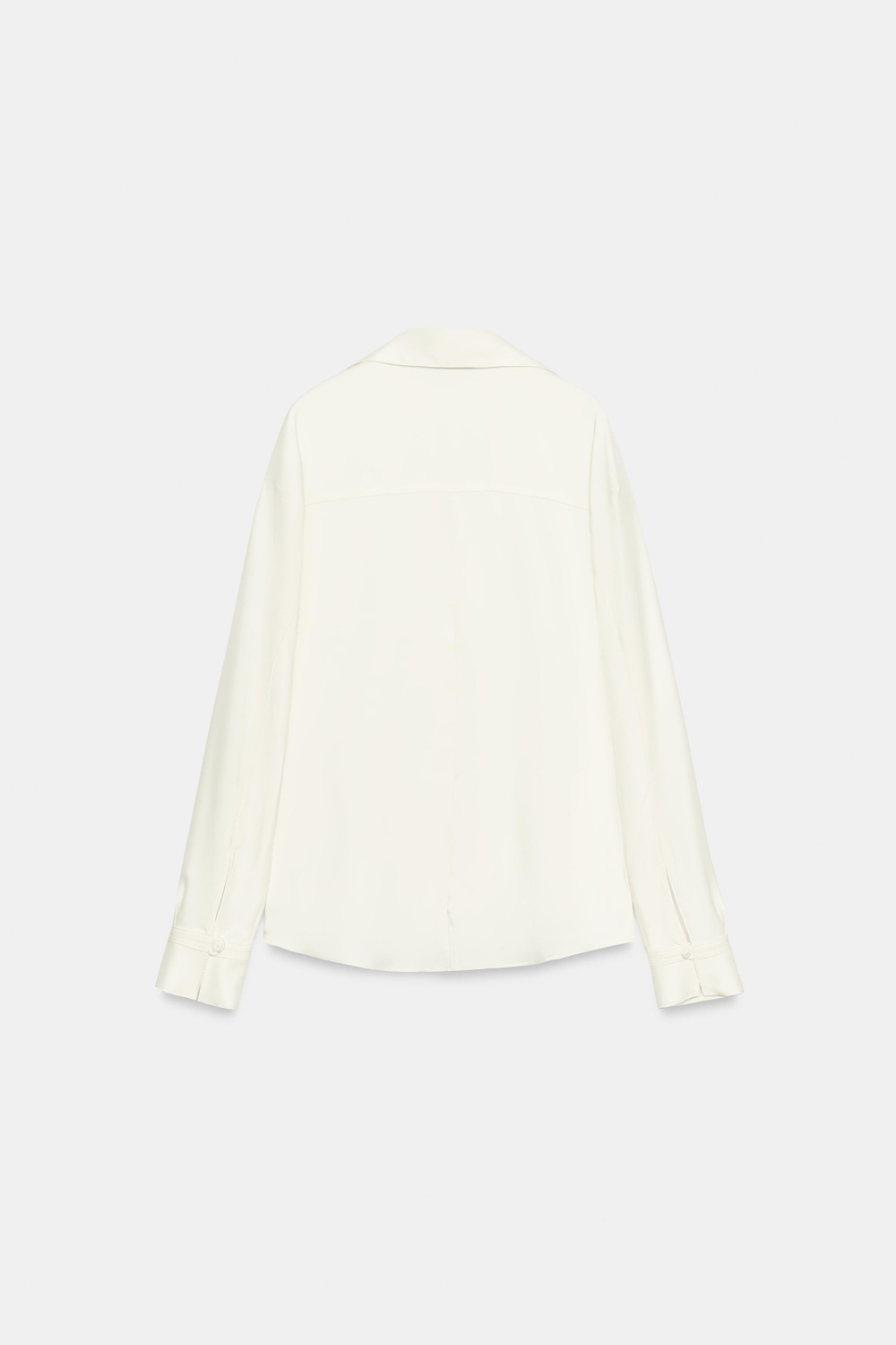 СТРУЯЩАЯСЯ РУБАШКА С ОБТЯНУТЫМИ ПУГОВИЦАМИ — ZARA